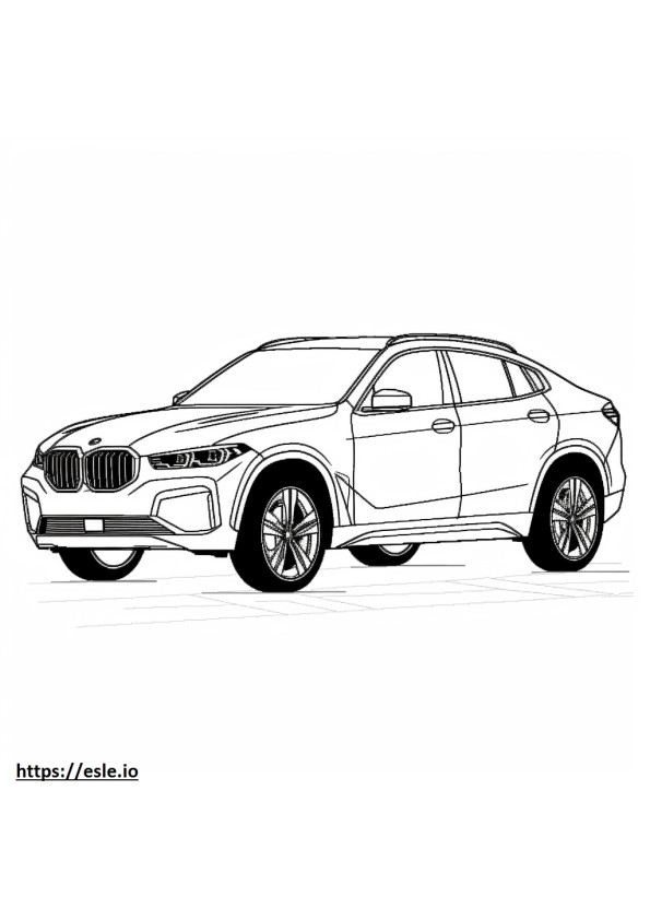 BMW iX xDrive40 (Roda 21 inci) 2024 gambar mewarnai