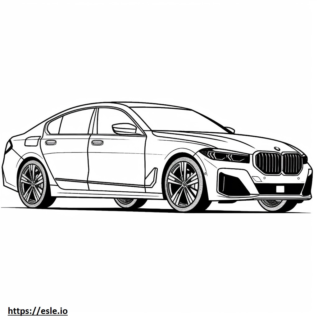Coloriage BMW iX xDrive40 (Jantes 21 pouces) 2024 à imprimer