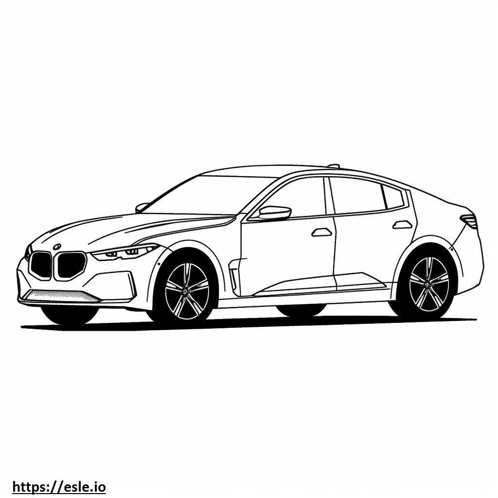 BMW iX xDrive40 (22 インチ ホイール) 2024 ぬりえ - 塗り絵
