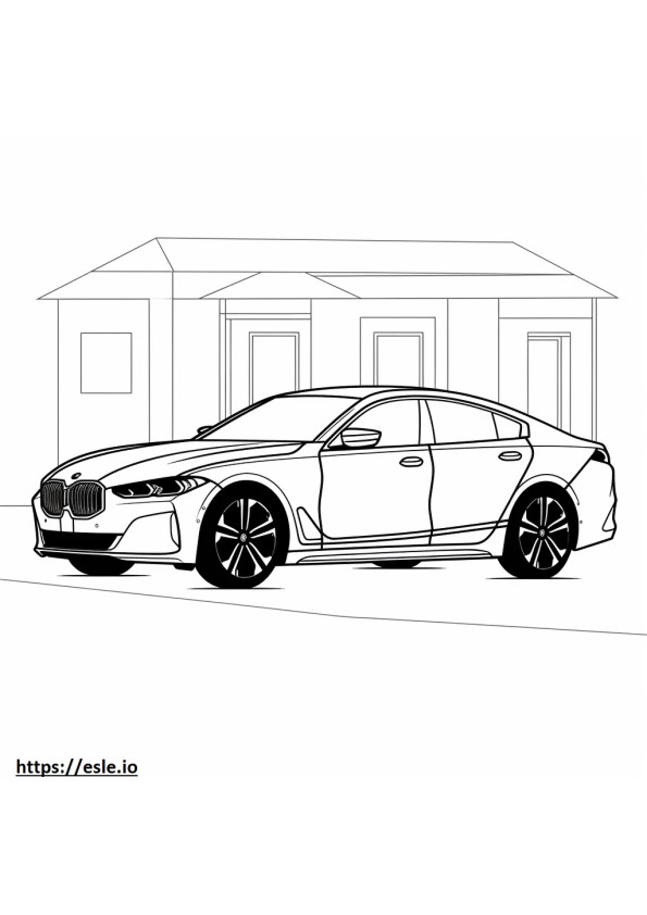 BMW iX xDrive40 (22 インチ ホイール) 2024 ぬりえ - 塗り絵