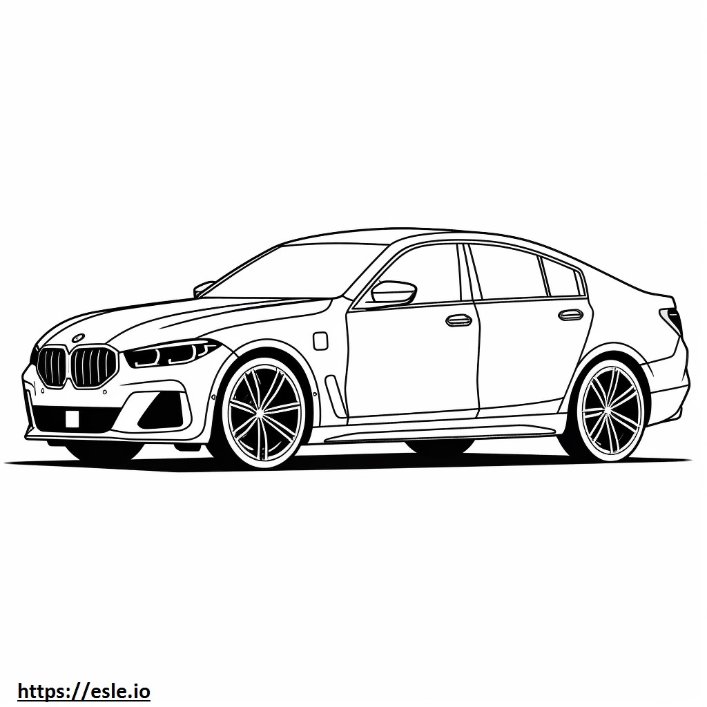 Coloriage BMW iX xDrive50 (roues 20 pouces) 2024 à imprimer