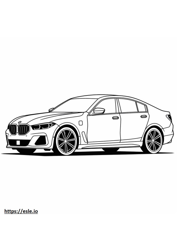 BMW iX xDrive50 (ruedas de 20 pulgadas) 2024 para colorear e imprimir