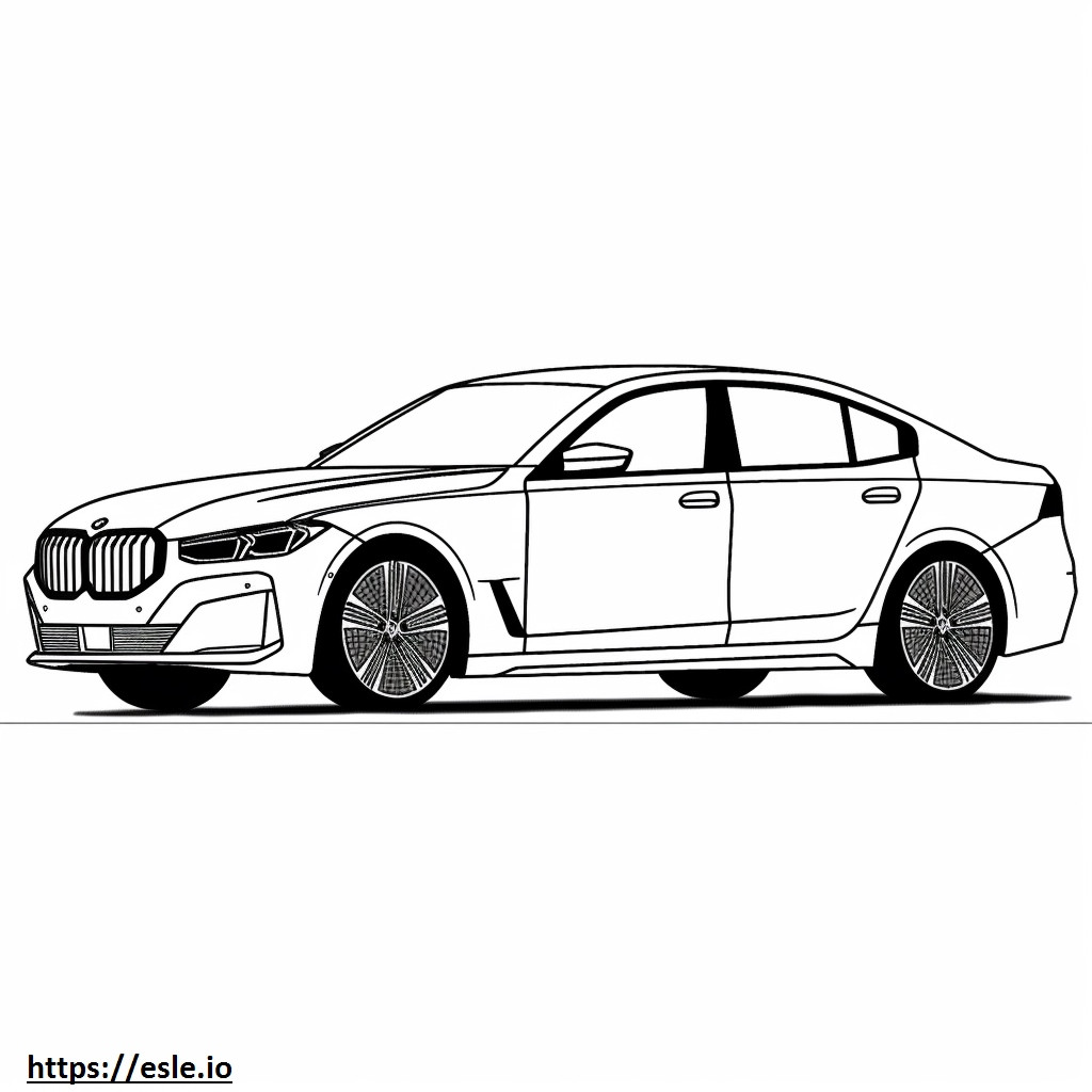 BMW iX xDrive50 (21 インチ ホイール) 2024 ぬりえ - 塗り絵