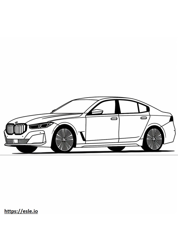 BMW iX xDrive50 (roda 21 inci) 2024 gambar mewarnai
