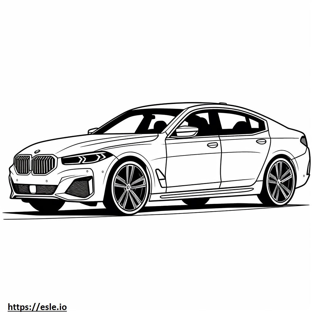 BMW iX xDrive50 (21 インチ ホイール) 2024 ぬりえ - 塗り絵