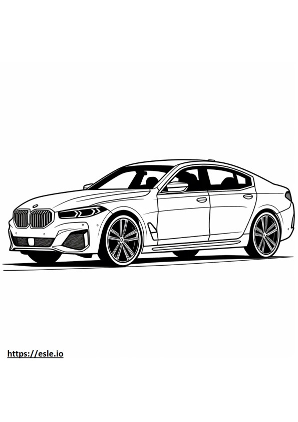 Coloriage BMW iX xDrive50 (roues 21 pouces) 2024 à imprimer
