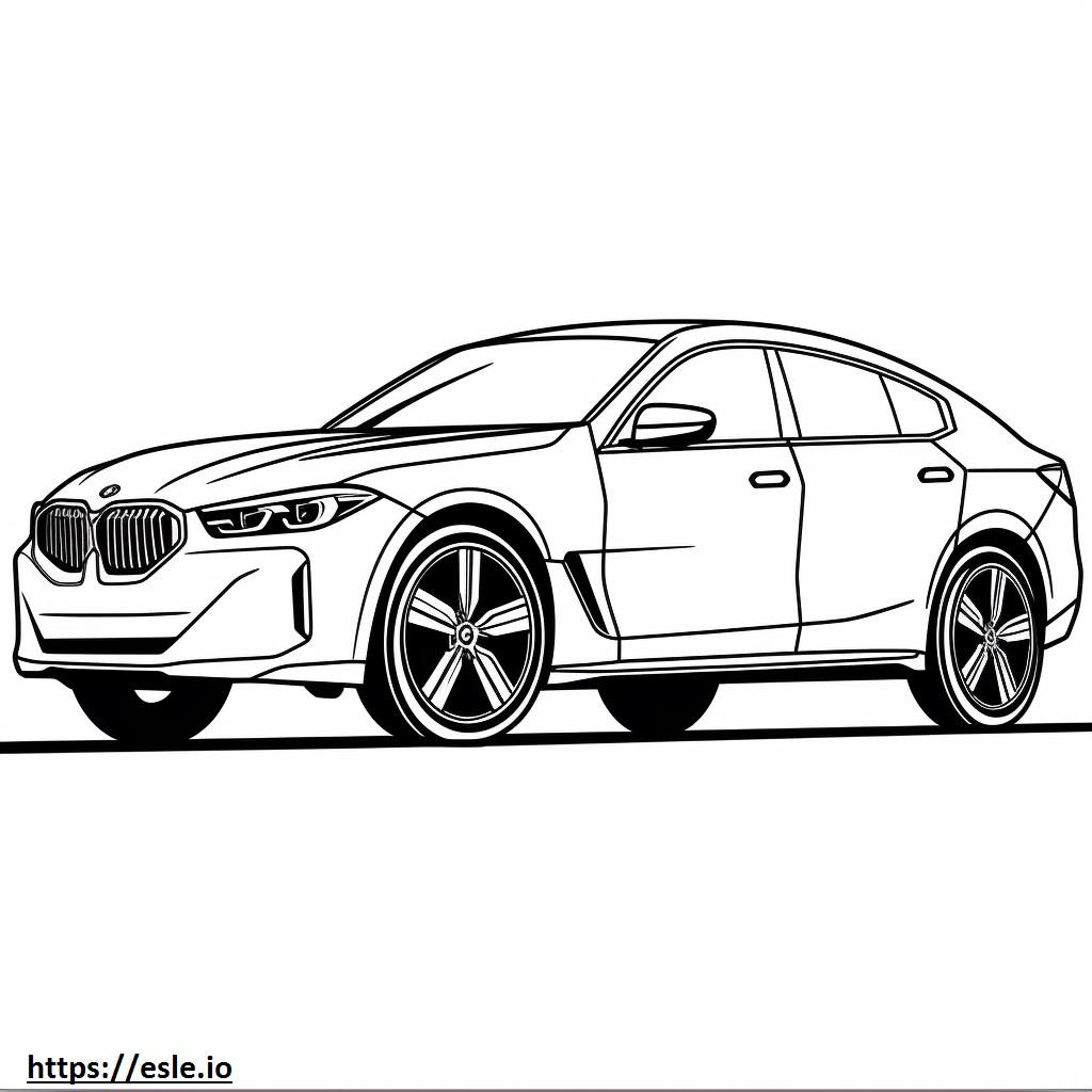 Coloriage BMW iX xDrive50 (roues 22 pouces) 2024 à imprimer