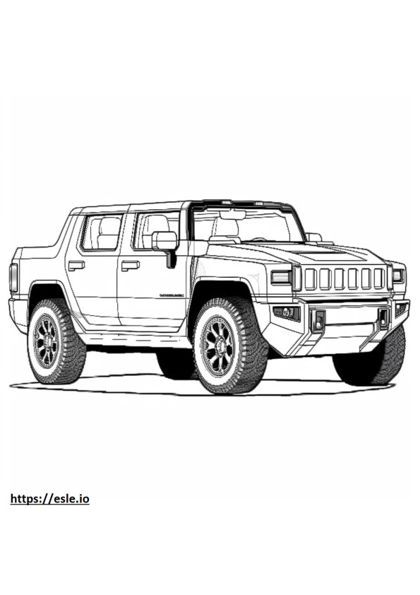GMC Hummer EV Pickup MT gumiabroncsok 2024 szinező