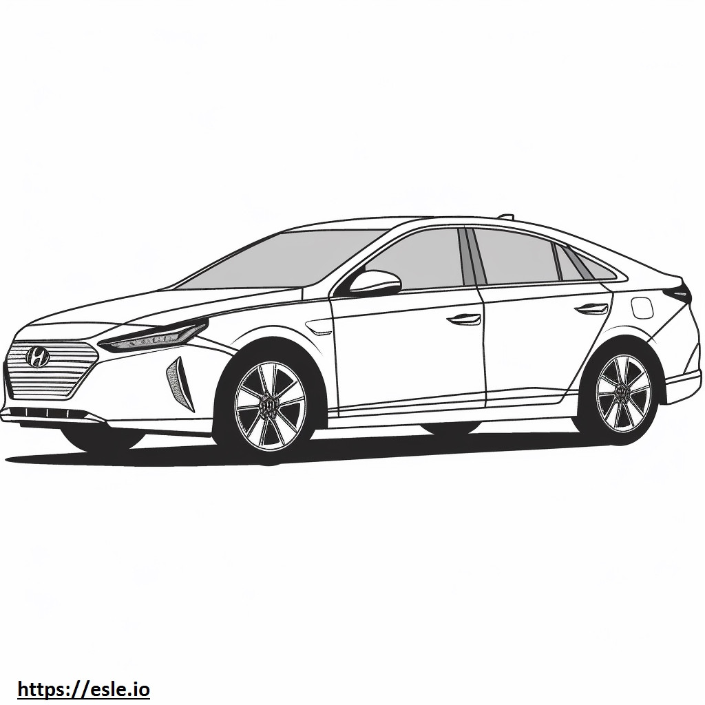 Hyundai Ioniq 6 AWD Jarak Jauh (Roda 18 inci) 2024 gambar mewarnai