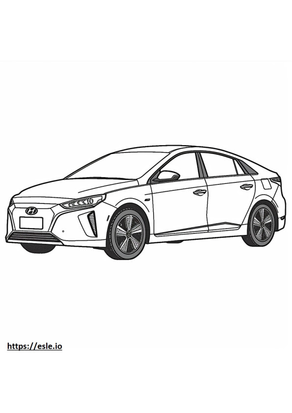 Hyundai Ioniq 6 Long range AWD (18 inch Wheels) 2024 coloring page