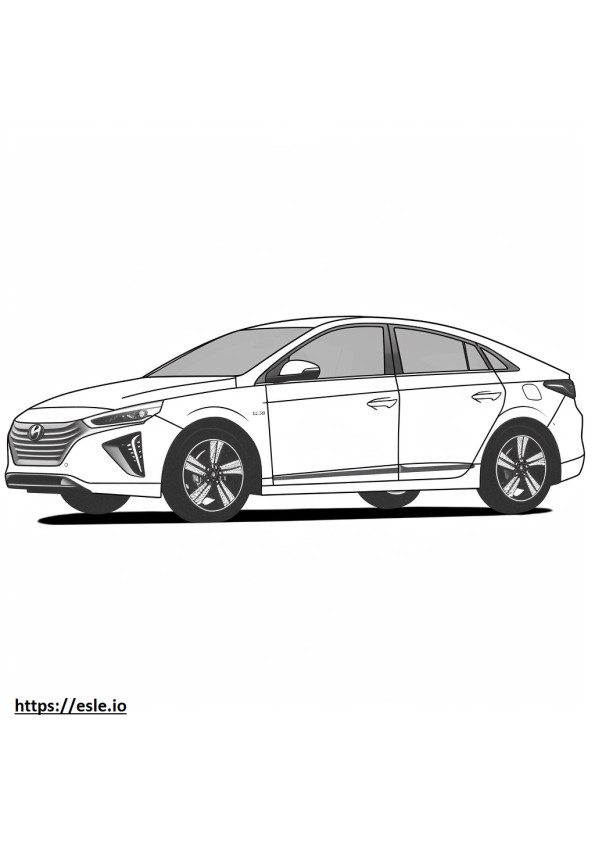 Hyundai Ioniq 6 AWD Jarak Jauh (Roda 20 inci) 2024 gambar mewarnai