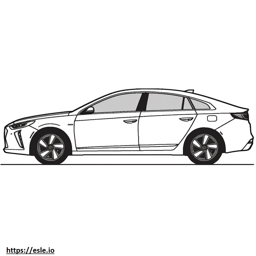 Hyundai Ioniq 6 Long range AWD (20 inch Wheels) 2024 coloring page
