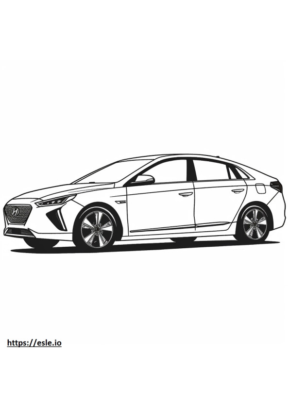 Hyundai Ioniq 6 RWD de longo alcance (rodas de 18 polegadas) 2024 para colorir