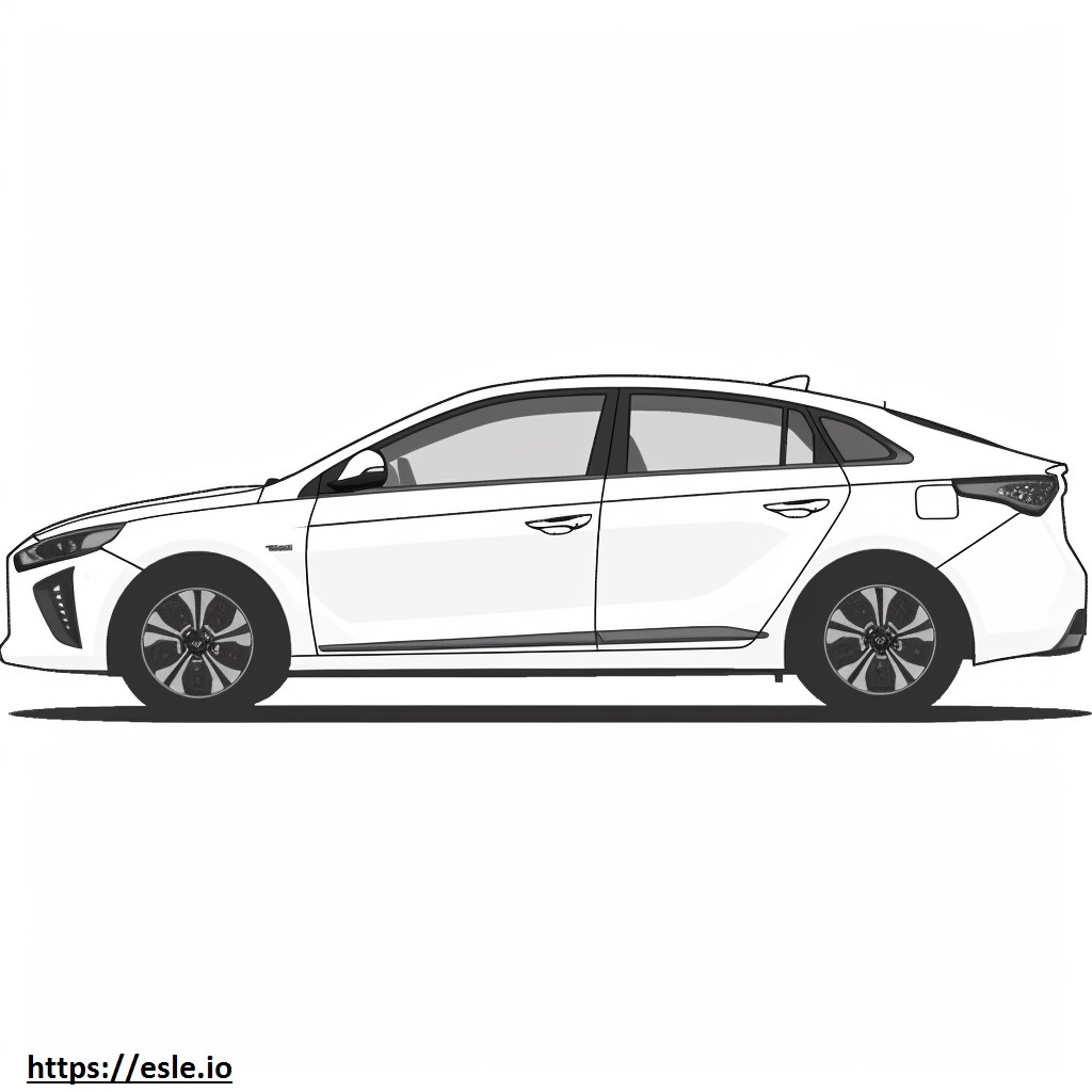 Hyundai Ioniq 6 dalekiego zasięgu RWD (koła 18 cali) 2024 kolorowanka