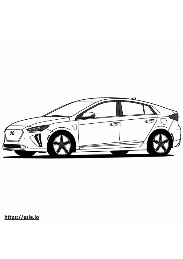 Hyundai Ioniq 6 Long range RWD (18 inch Wheels) 2024 coloring page