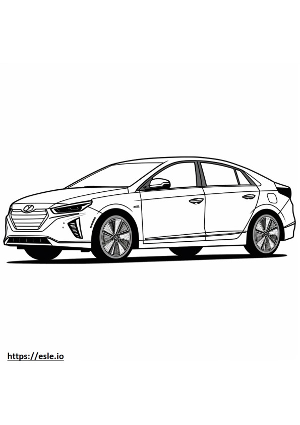 Hyundai Ioniq 6 Long range RWD (18 inch Wheels) 2024 coloring page
