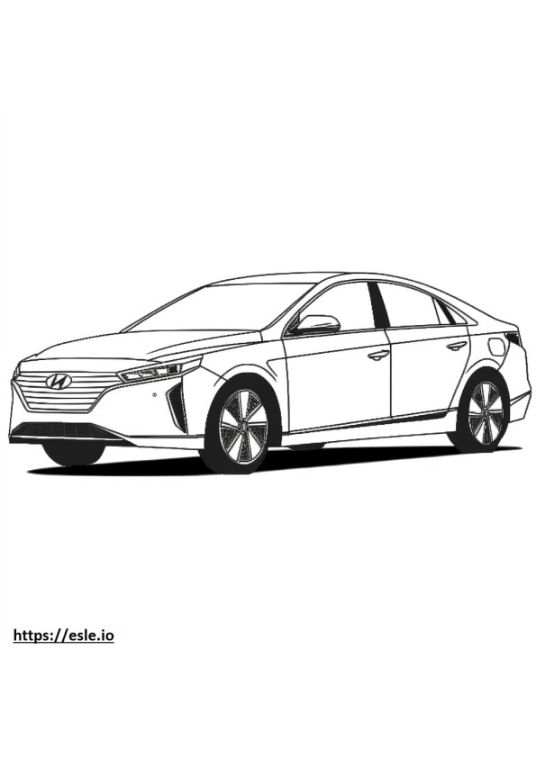 Hyundai Ioniq 6 Long range RWD (20 inch Wheels) 2024 coloring page