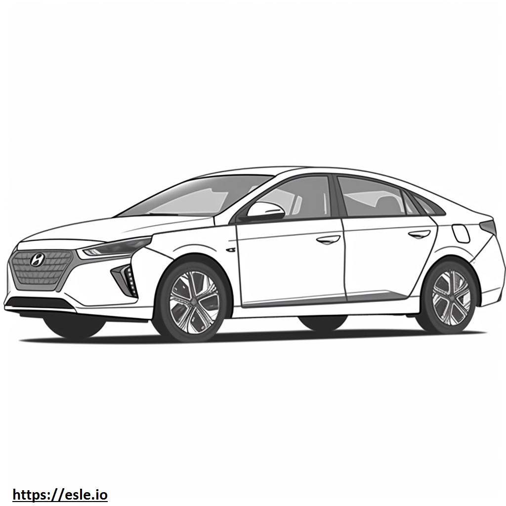 Hyundai Ioniq 6 RWD Jarak Jauh (Roda 20 inci) 2024 gambar mewarnai