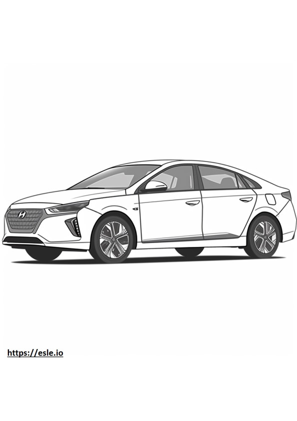 Hyundai Ioniq 6 RWD Jarak Jauh (Roda 20 inci) 2024 gambar mewarnai