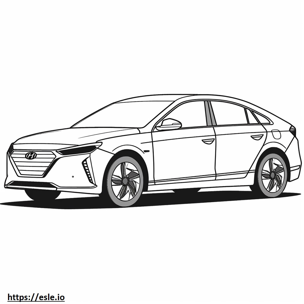 Hyundai Ioniq 6 Long range RWD (20 inch Wheels) 2024 coloring page