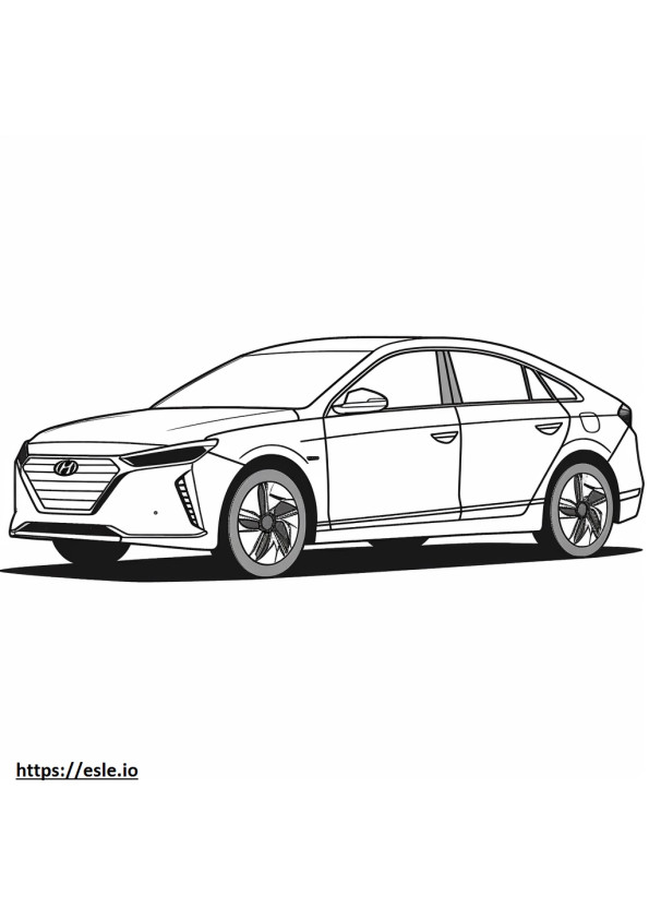 Hyundai Ioniq 6 Long Range RWD (20-Zoll-Räder) 2024 ausmalbild
