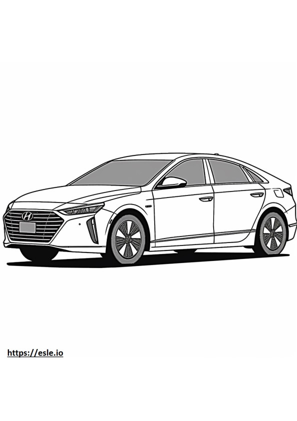 Hyundai Ioniq 6 Standard Range RWD 2024 coloring page