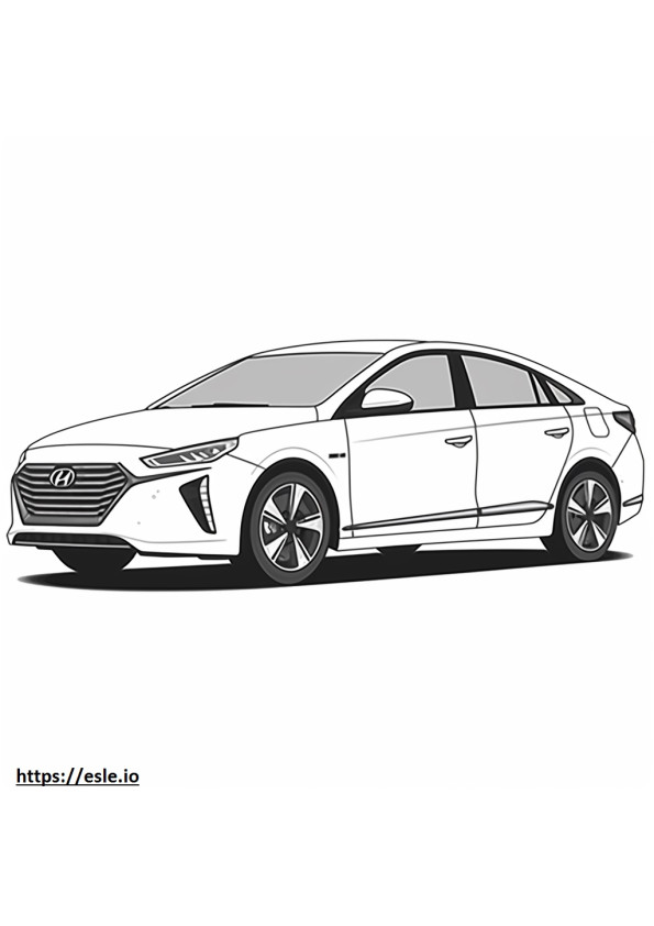 Hyundai Ioniq 6 Standard Range RWD 2024 ausmalbild