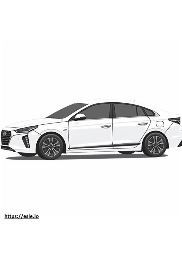 Hyundai Ioniq 6 Gama estándar RWD 2024 para colorear e imprimir