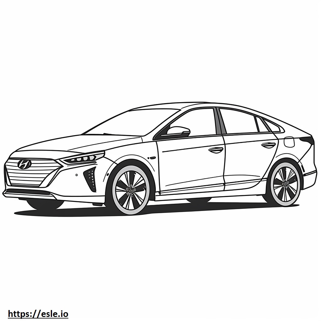 Hyundai Ioniq 5 Jarak jauh RWD 2024 gambar mewarnai