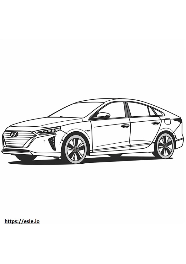 Hyundai Ioniq 5 Jarak jauh RWD 2024 gambar mewarnai