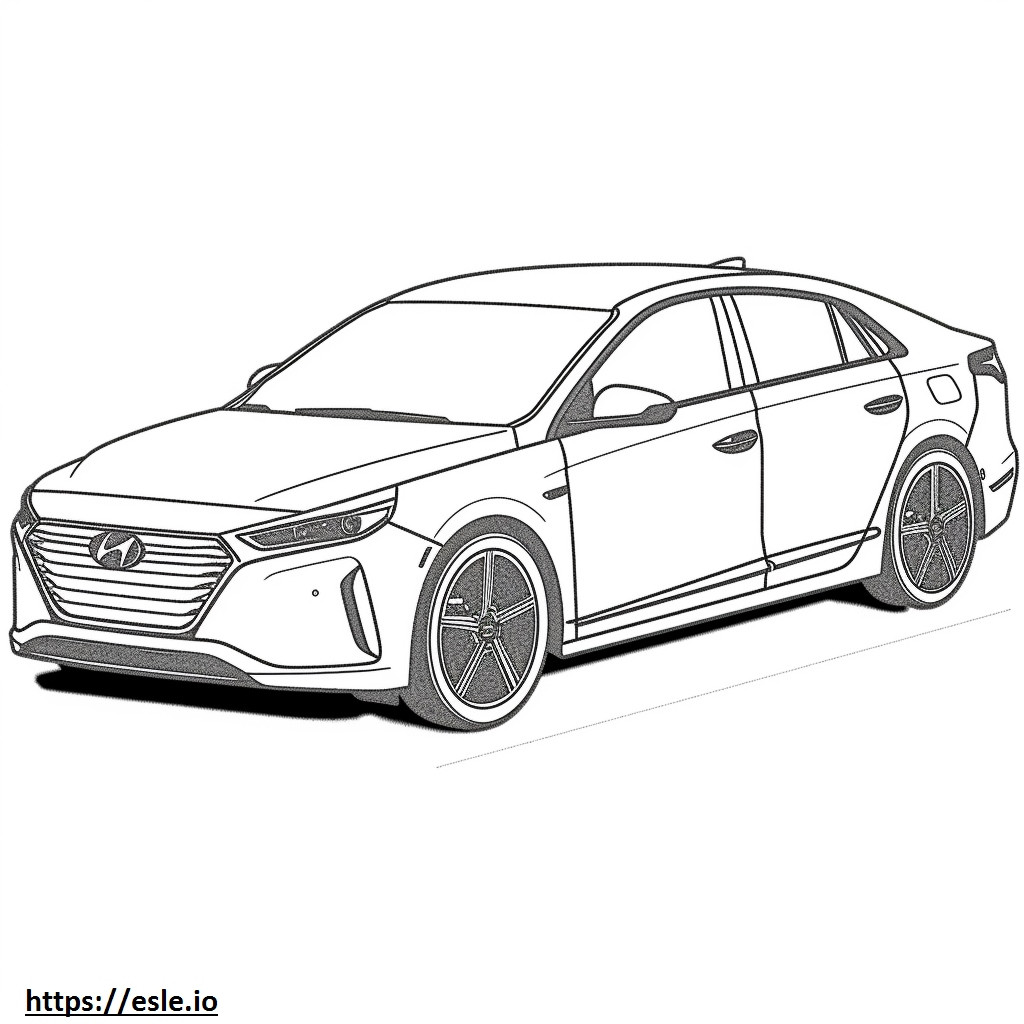 Hyundai Ioniq 5 gama padrão RWD 2024 para colorir
