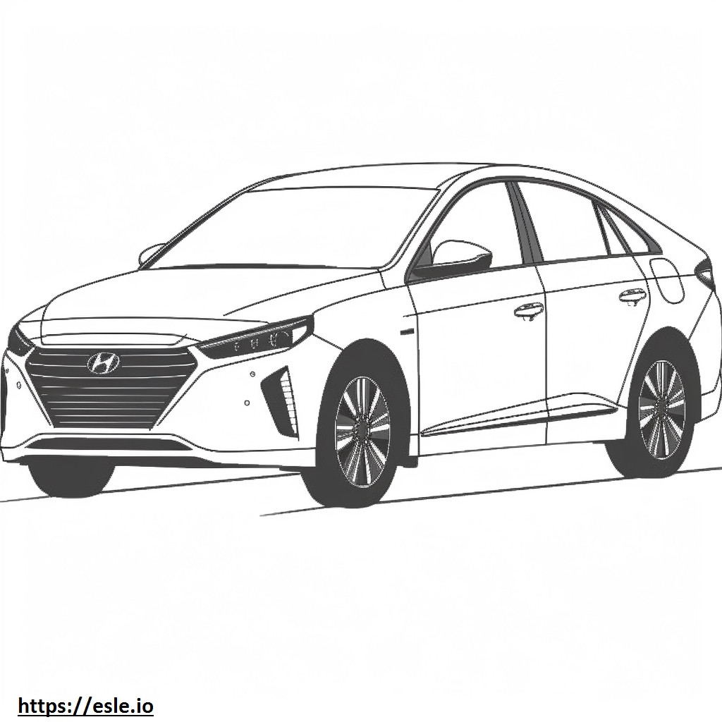 Hyundai Ioniq 5 Gama estándar RWD 2024 para colorear e imprimir