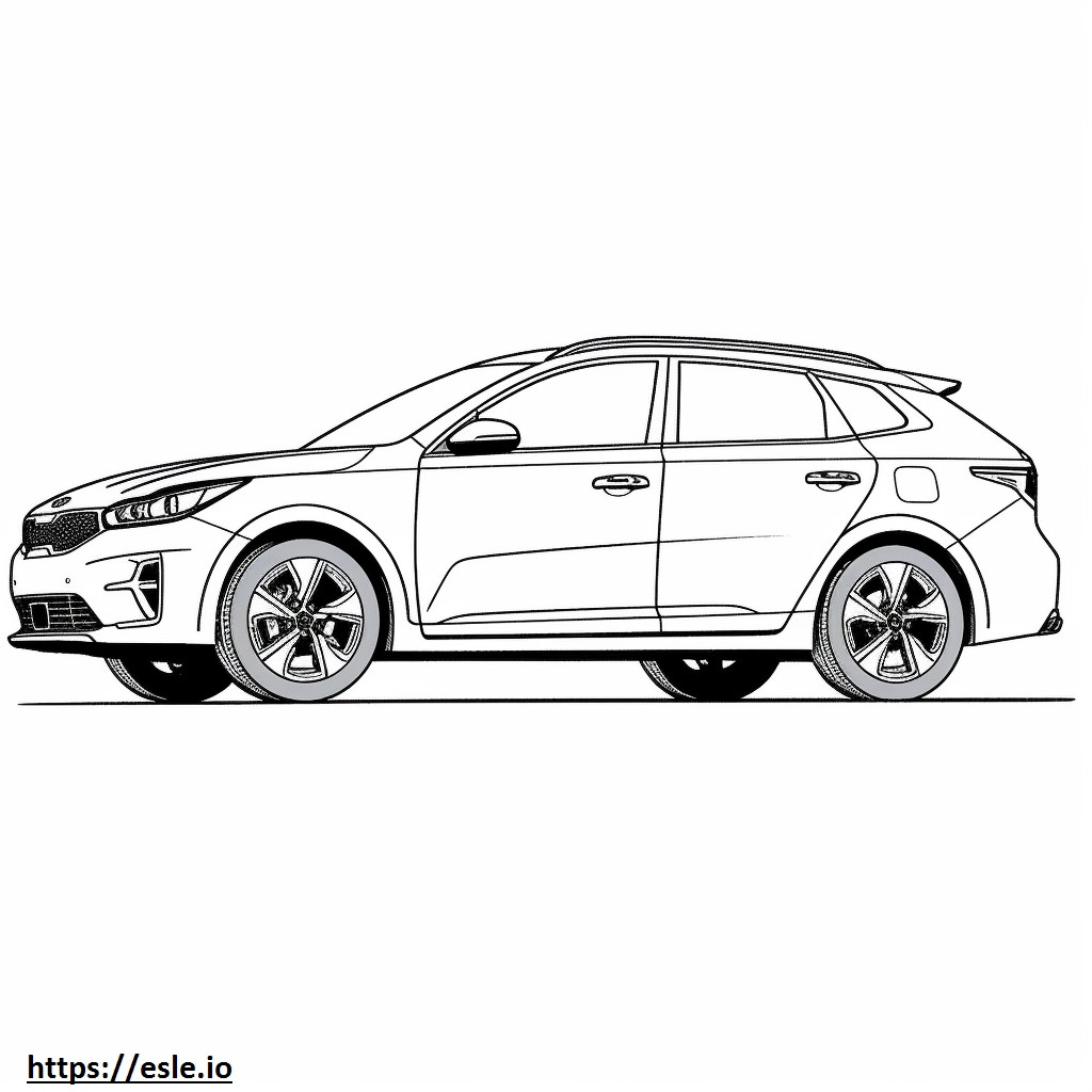 Kia EV6 Long Range AWD (19 inch Wheels) 2024 coloring page