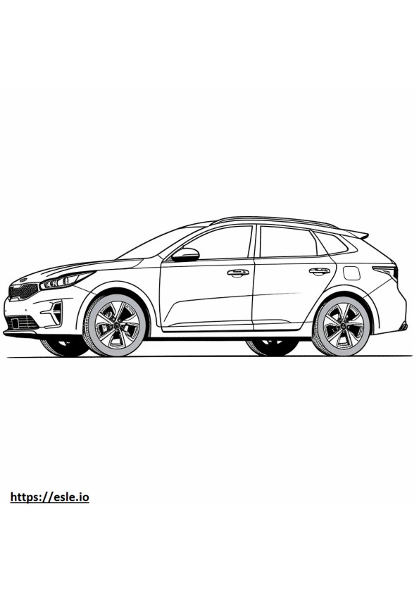 Kia EV6 Long Range AWD (19 inch Wheels) 2024 coloring page