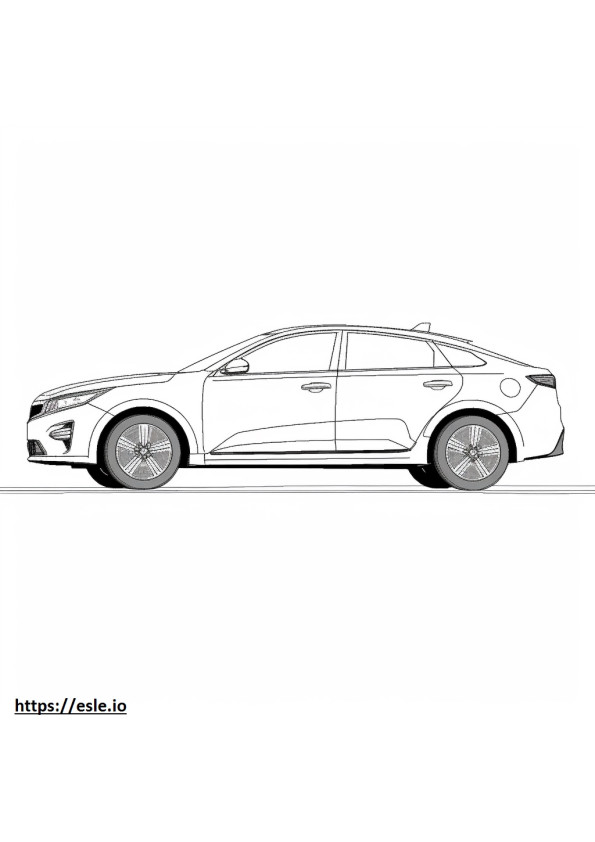 Coloriage Kia EV6 Longue Autonomie AWD (Roues 20 pouces) 2024 à imprimer