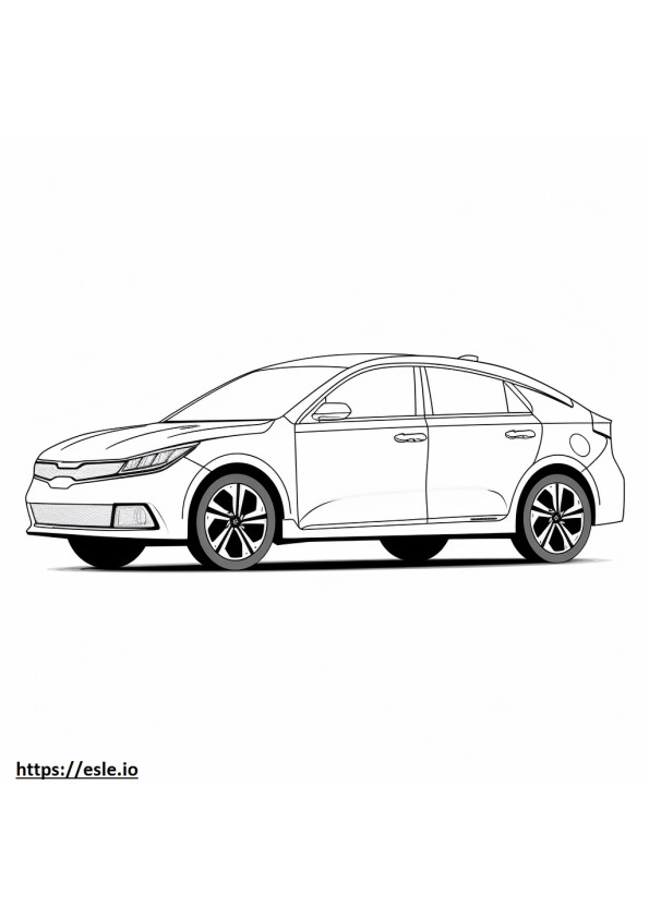 Coloriage Kia EV6 Longue Autonomie AWD (Roues 20 pouces) 2024 à imprimer