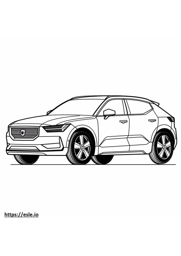 Volvo C40 Recharge 2024 coloring page