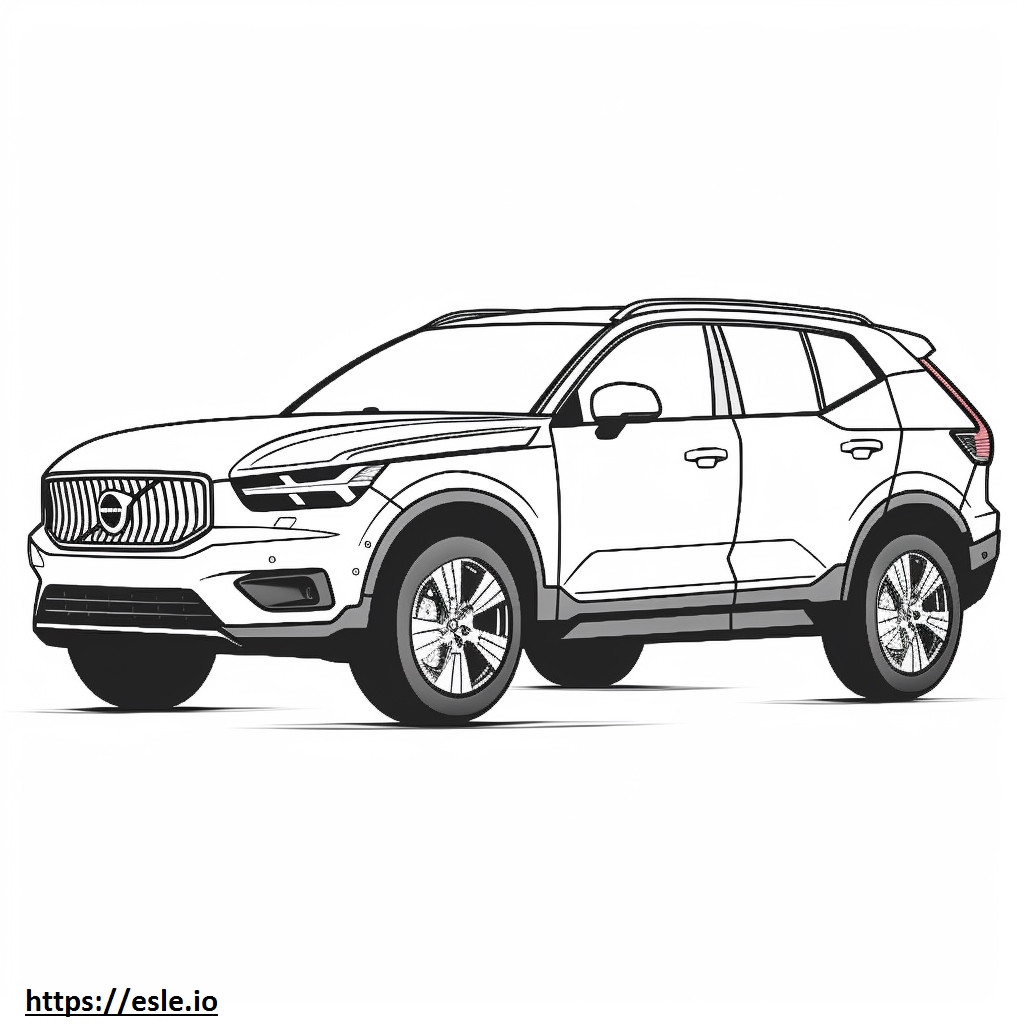 Volvo XC40 Recharge 2024 coloring page