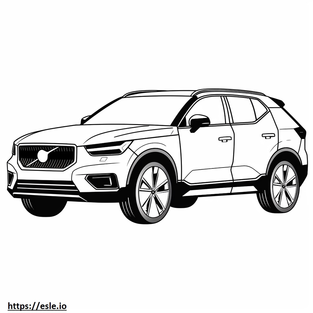 Volvo XC40 Recharge 2024 coloring page