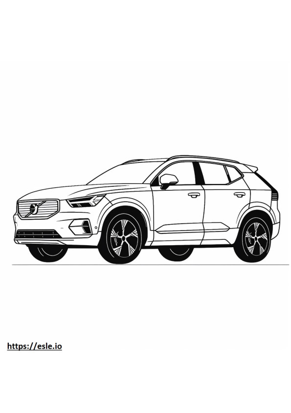 Volvo XC40 Recharge twin 2024 coloring page