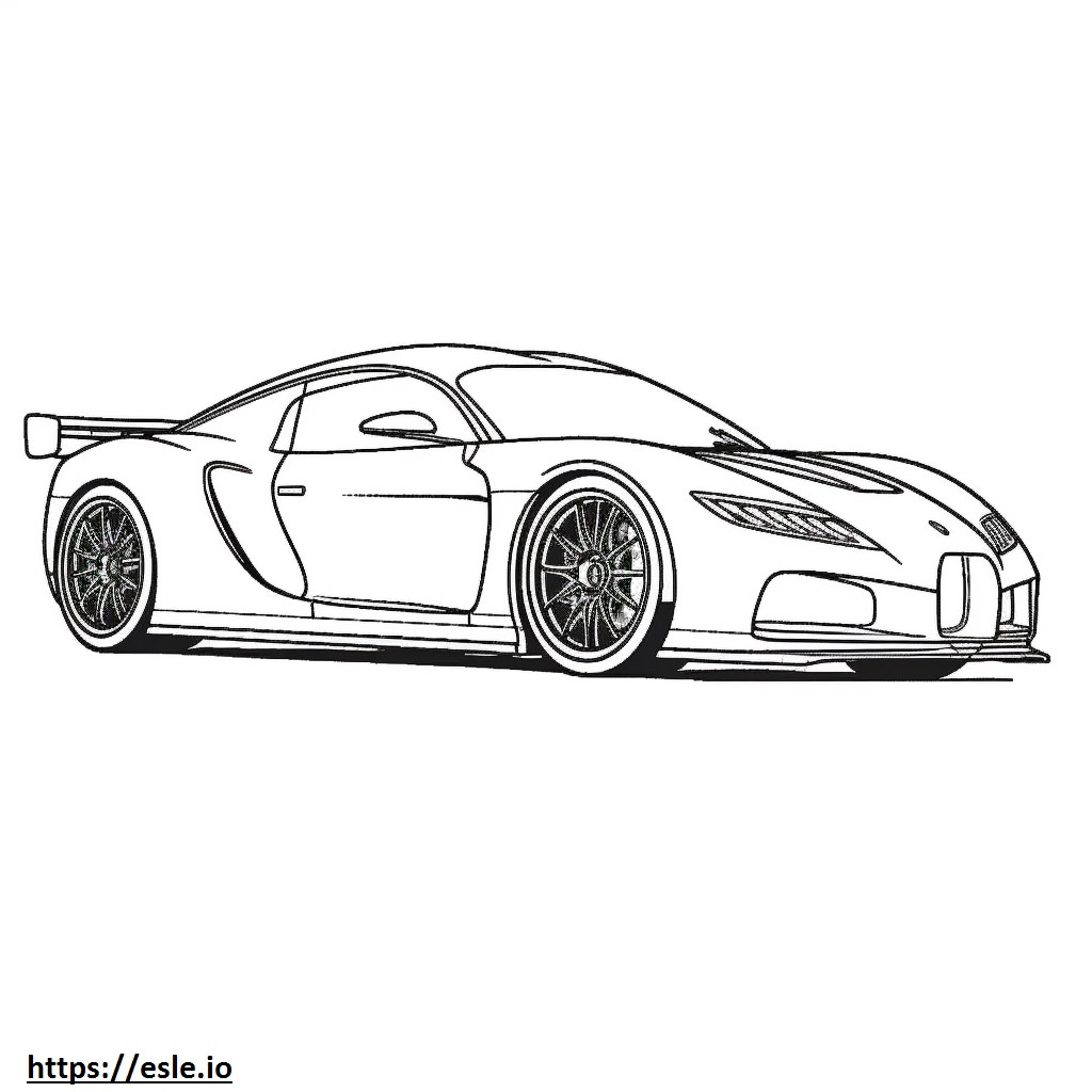 Bugatti Chiron Supersport 2024 kleurplaat kleurplaat