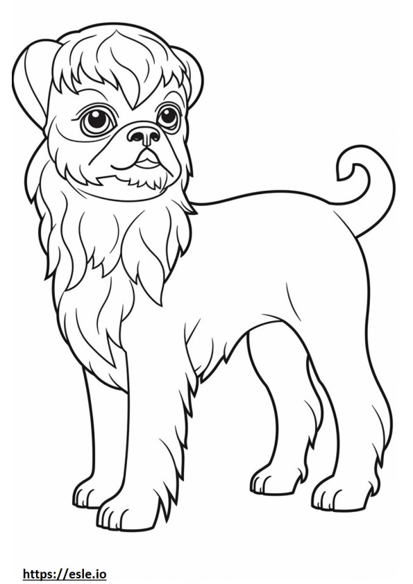 Brussels Griffon baby coloring page