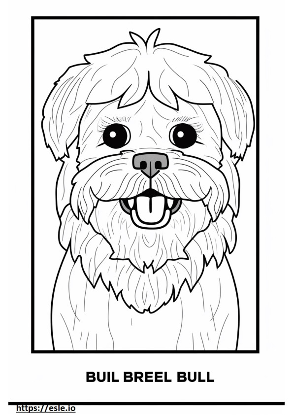 Brussels Griffon smile emoji coloring page