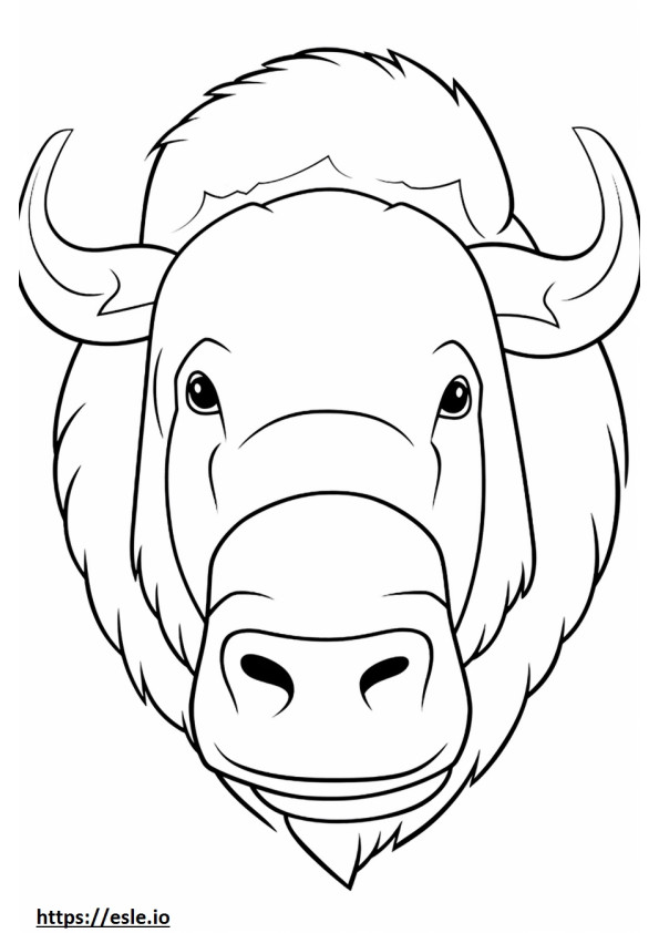 Buffalo face coloring page
