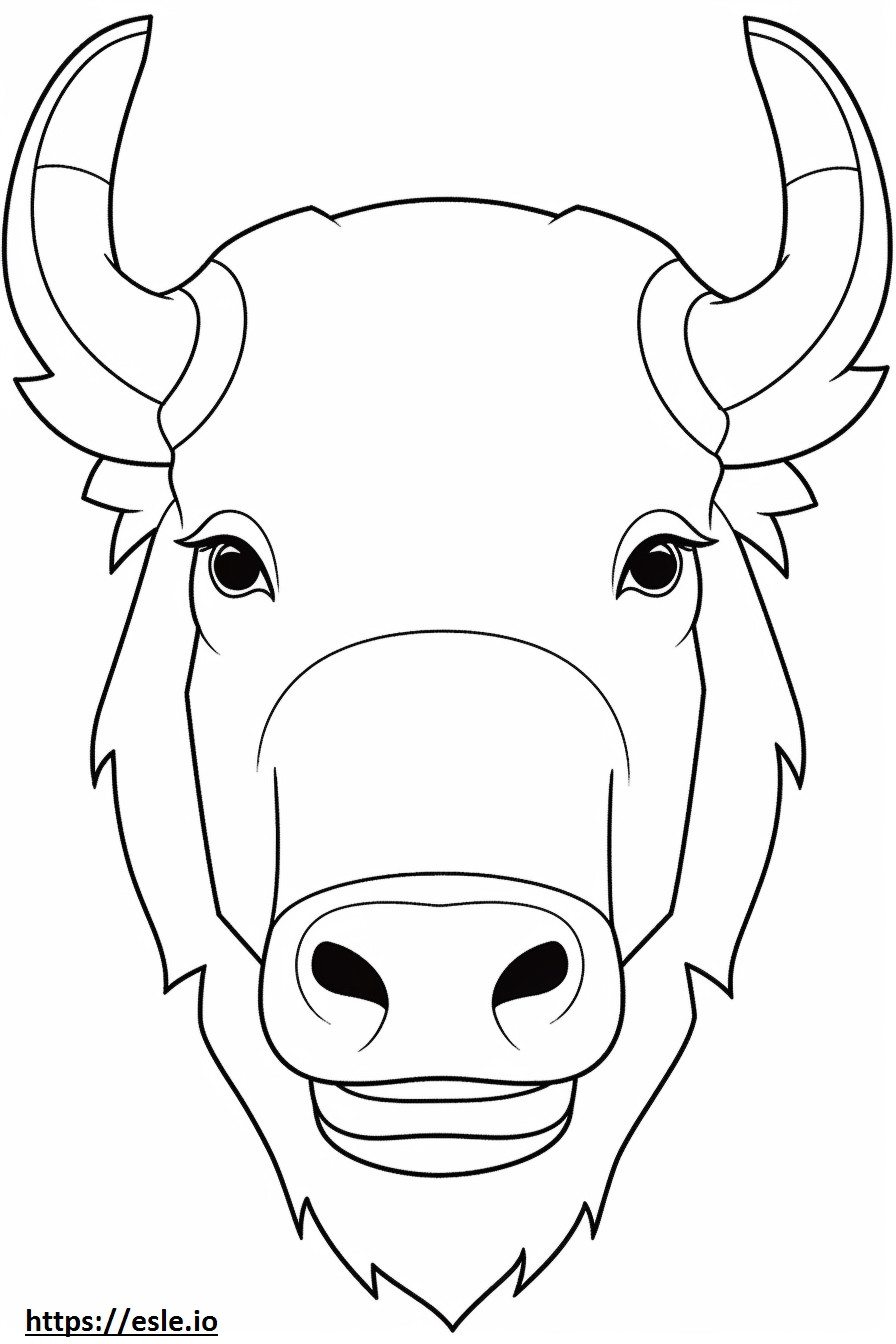 Buffels gezicht kleurplaat kleurplaat