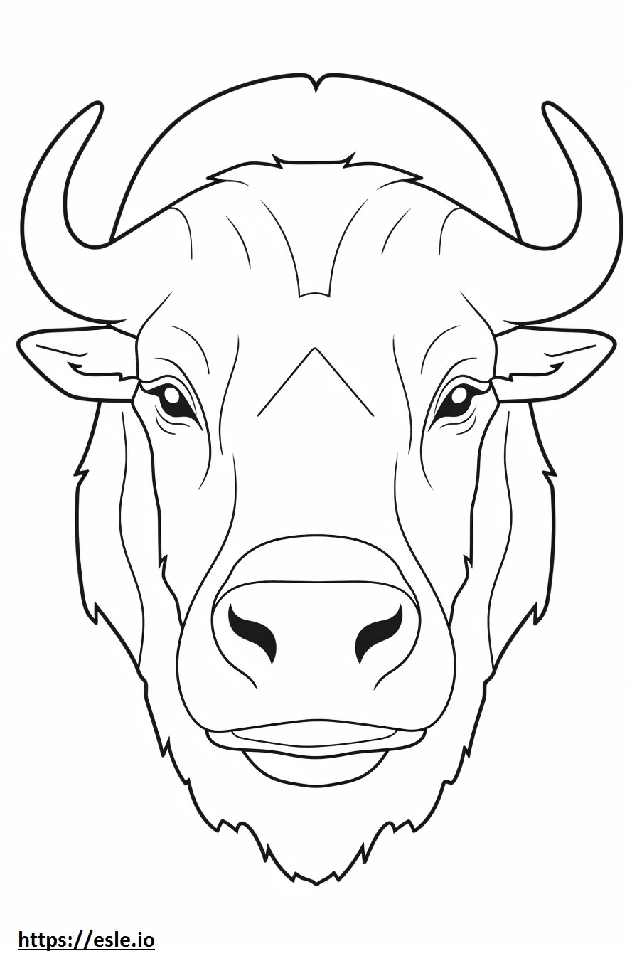 Cara de búfalo para colorir
