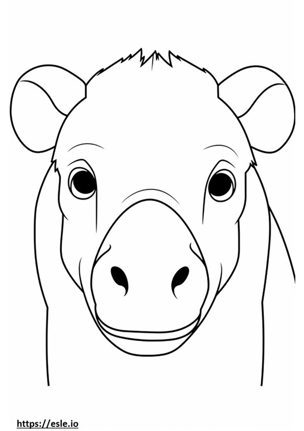 cara de búfalo para colorear e imprimir