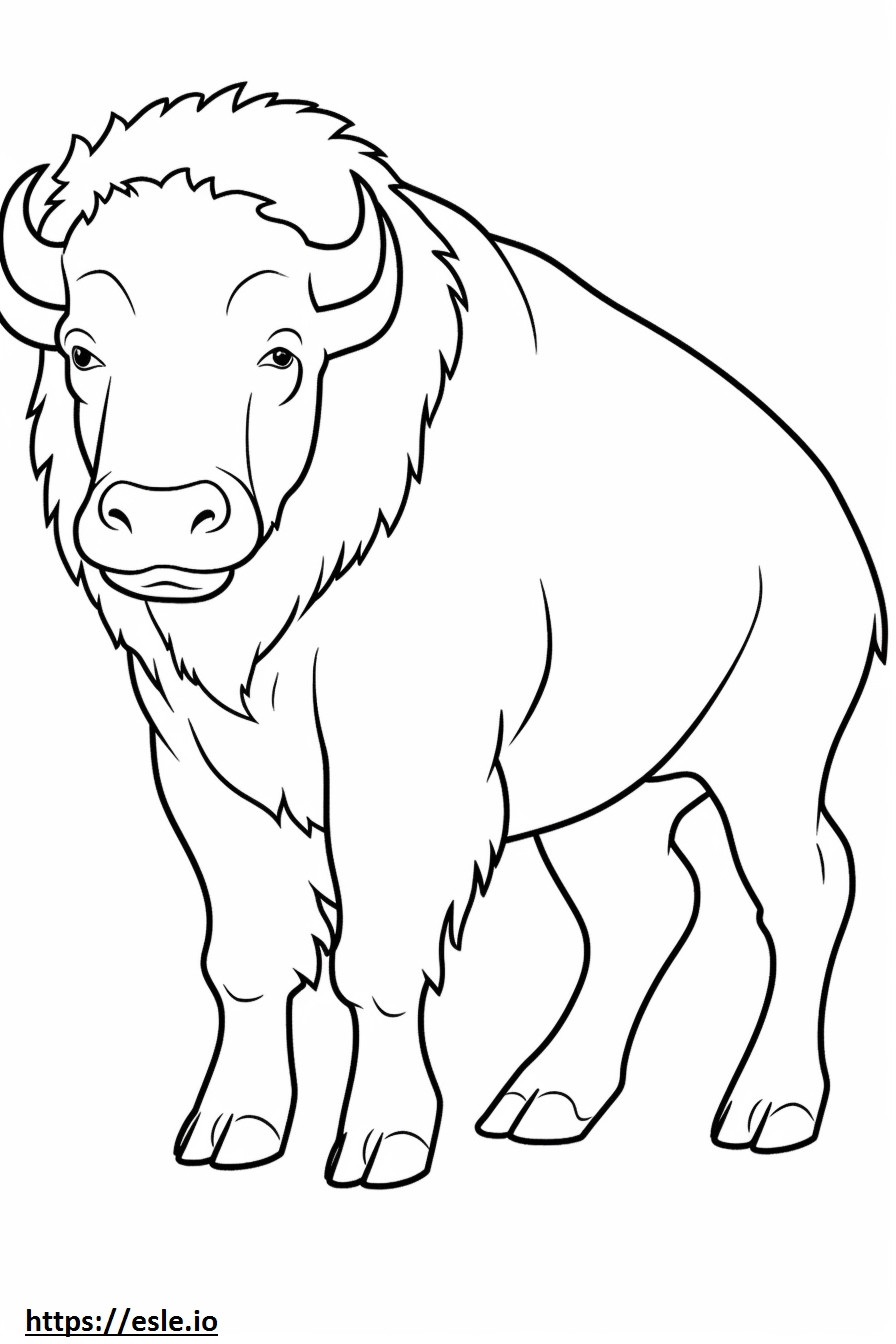 Corpo inteiro de búfalo para colorir