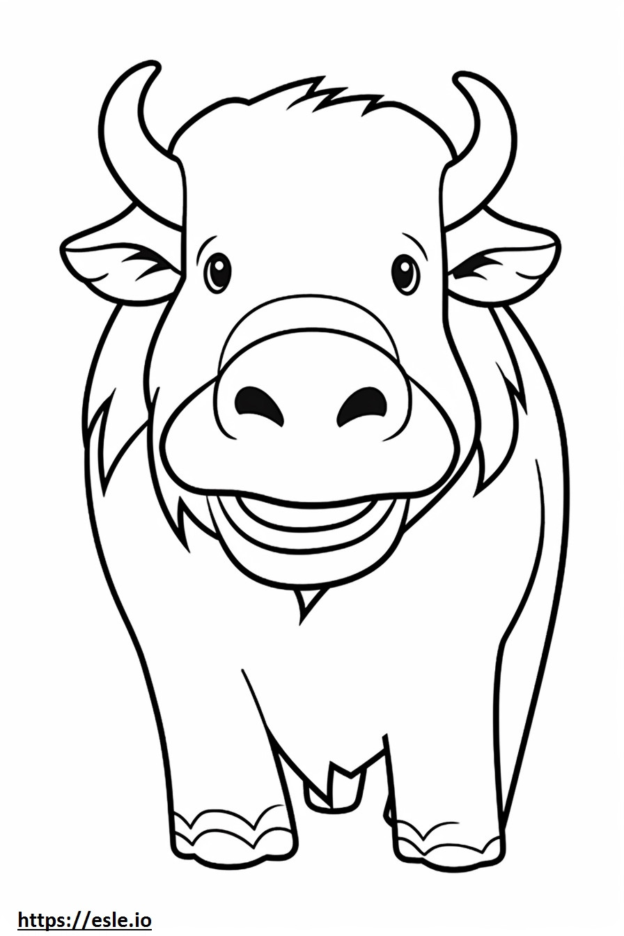Bufalo gülümseme emojisi boyama
