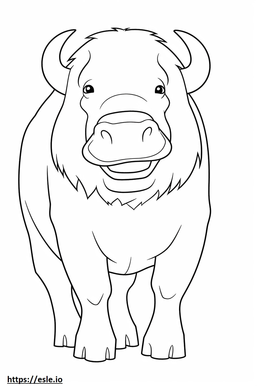 Buffel-glimlach-emoji kleurplaat kleurplaat